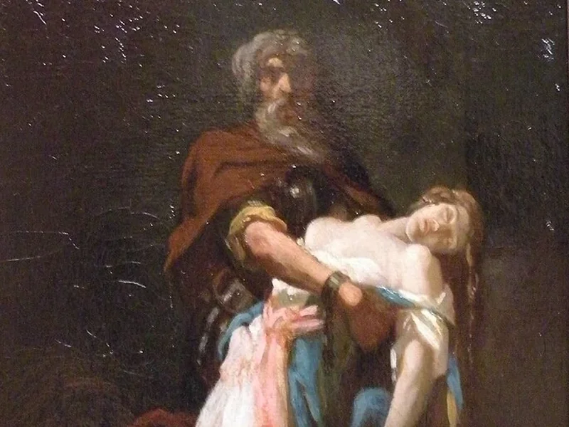 1815-Alphonse Hippolyte Joseph Leveau - La morte di Cordelia